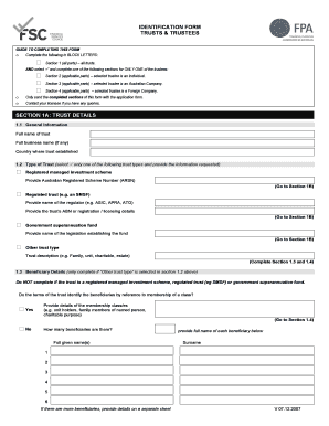 Trust Identification Form