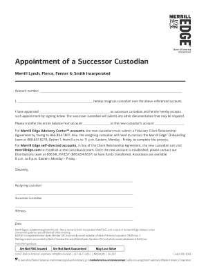 Appointment of a Successor Custodian