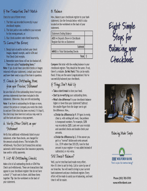 Printable brochure template - checkbook brochure form