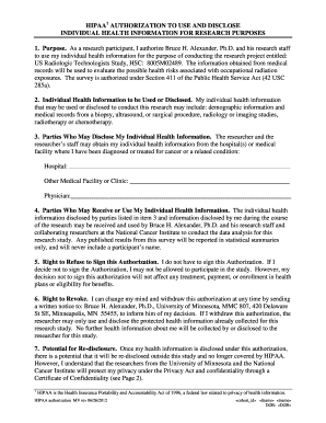 HIPAA Authorization for Research