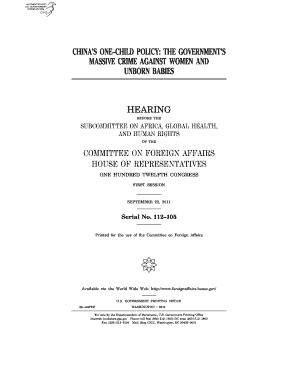 CHINAS ONECHILD POLICY: THE GOVERNMENTS