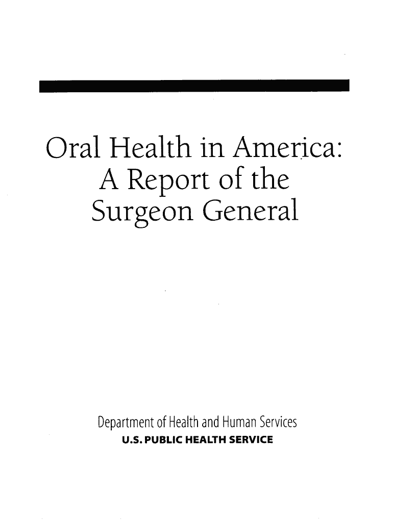 Oral Health in America: Preview on Page 1