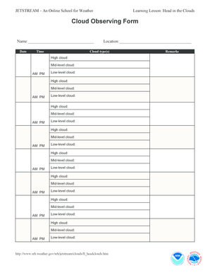 Cloud Observing Form