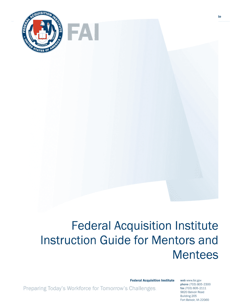 Federal Acquisition Institute Instruction Guide for Mentors and Mentees Preview on Page 1