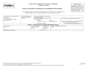 Form 3 Beneficial Ownership Statement