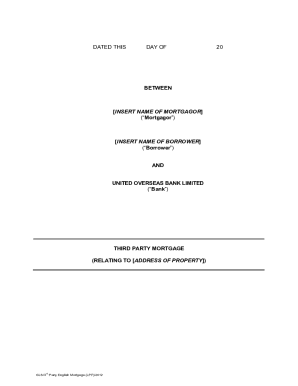 Third Party Mortgage Agreement