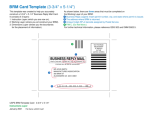 USPS Business Reply Mail Card Template
