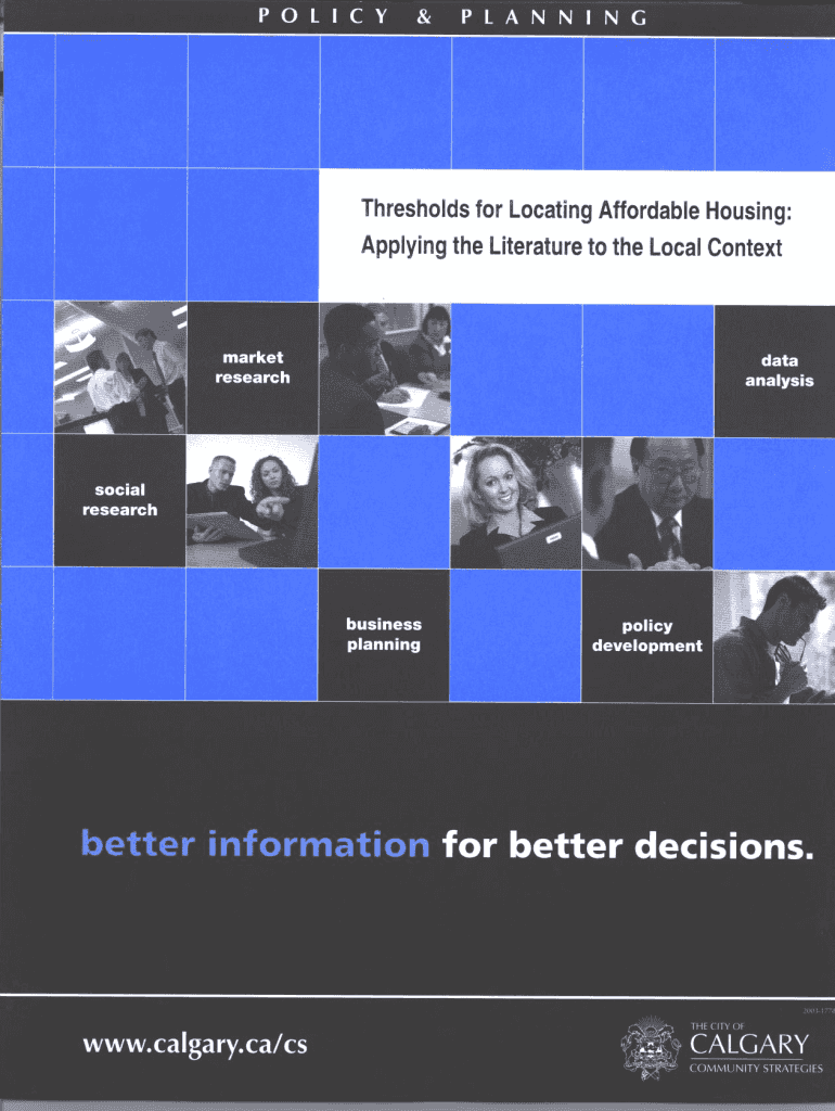 Fillable Online homeless samhsa Thresholds for Locating Affordable