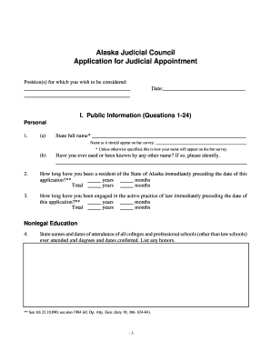 Current Application Form - Alaska Judicial Council - ajc state ak