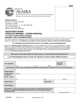 Alaska Registered Nurse License Renewal Form