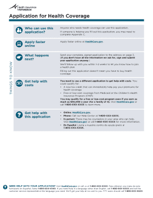 US Health Coverage Application Form