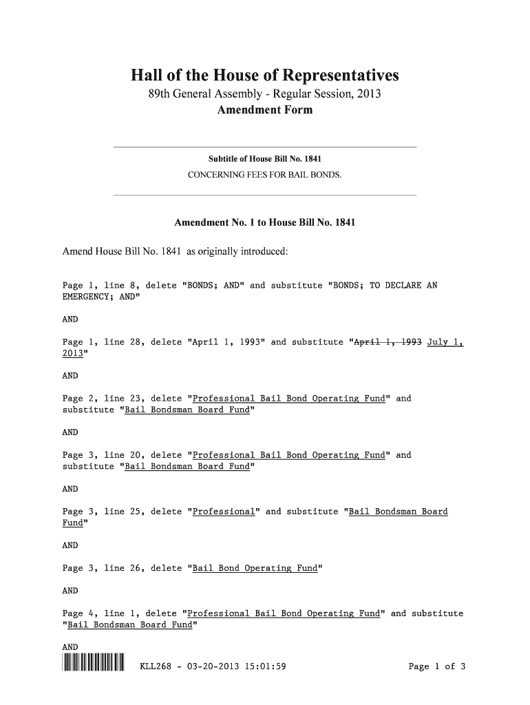 Amends House Bill No 1841 Amends House Bill No 1841 - arkleg state ar Preview on Page 1