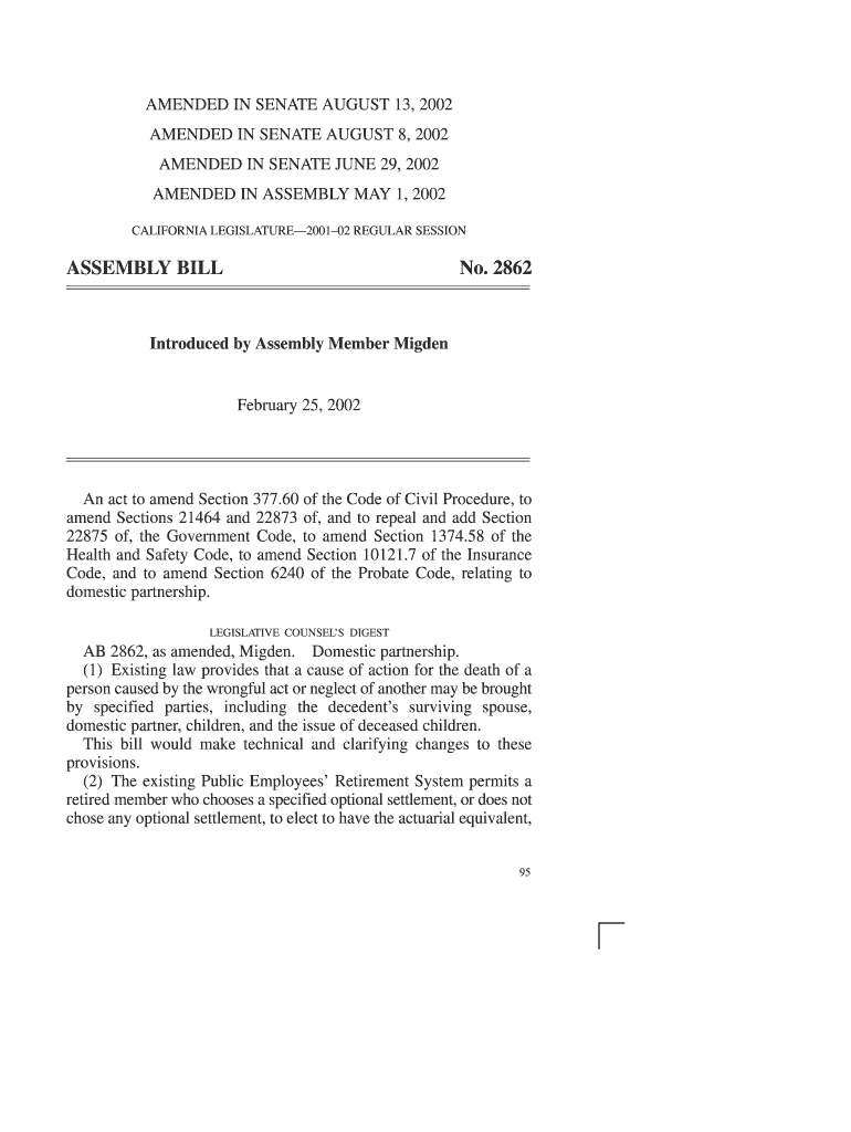 AMENDED IN SENATE AUGUST 13, 2002 AMENDED IN SENATE AUGUST 8, 2002 AMENDED IN SENATE JUNE 29, 2002 A Preview on Page 1