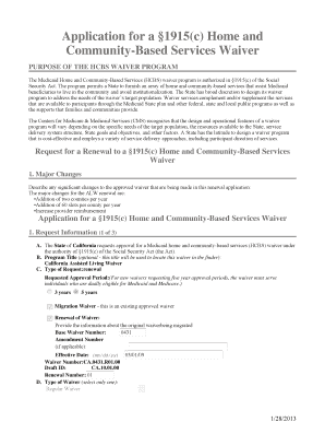 California Assisted Living Waiver Renewal