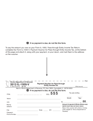 Illinois IL-1000-V Payment Voucher