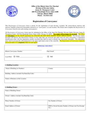 Illinois Conveyance Registration Form