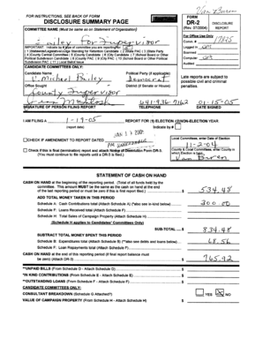 Iowa Campaign Finance Disclosure Form DR-2