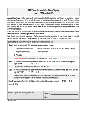 TANF Non-Citizen Eligibility Form