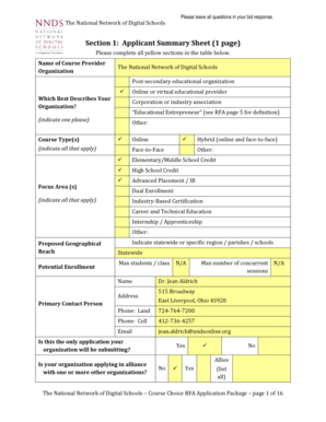 National Network of Digital Schools Application