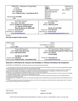 ID Type Status Name 6116 Iowa PAC Amended Political Action - Iowa Dealers #6116 - webapp iecdb iowa