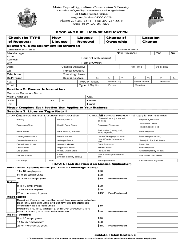 commercial food processing license maine Preview on Page 1