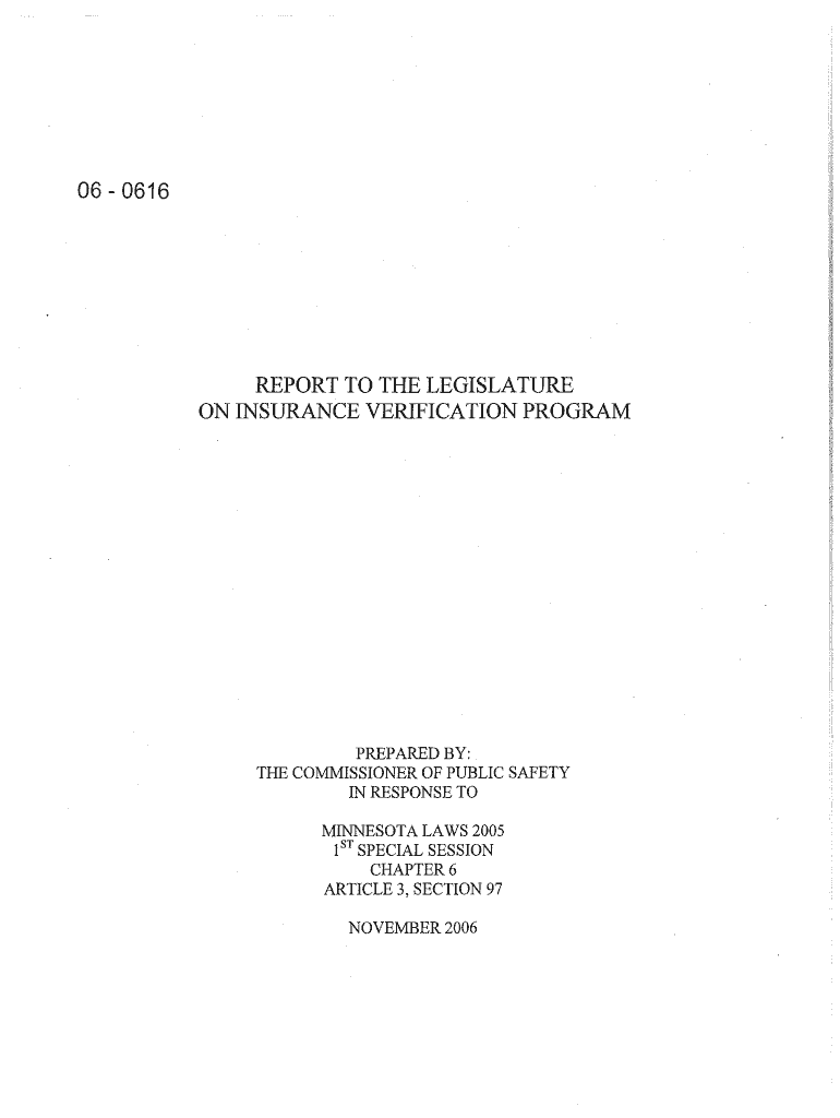 ON INSURANCE VERIFICATION PROGRAM Preview on Page 1