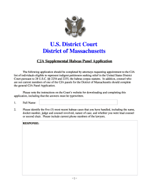 Writ of habeas corpus form - N: CJA CJA2007 habeas supplemental application-for PDFfillable.wpd