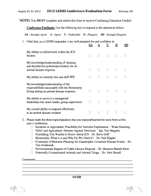 2012 LEDRS Conference Evaluation Form - Nebraska Department ...