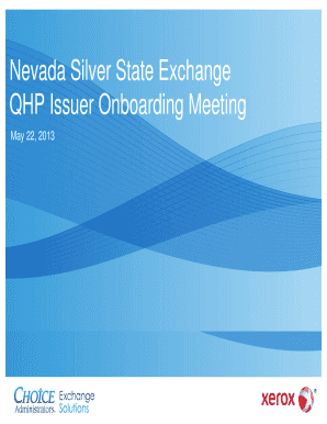 Carrier Onboarding 04-03-2013 - State Refor(u) - exchange nv