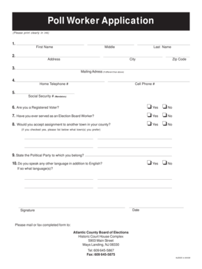 Poll Worker Application