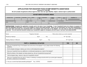 New York Disaster Food Stamp Benefits Application
