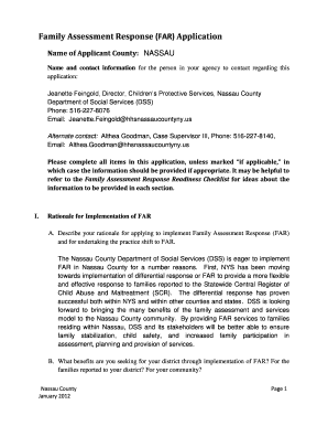 Family Assessment Response Application