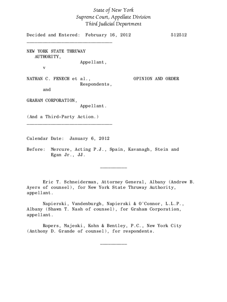 512512 New York State Thruway Authority v Fenech Preview on Page 1