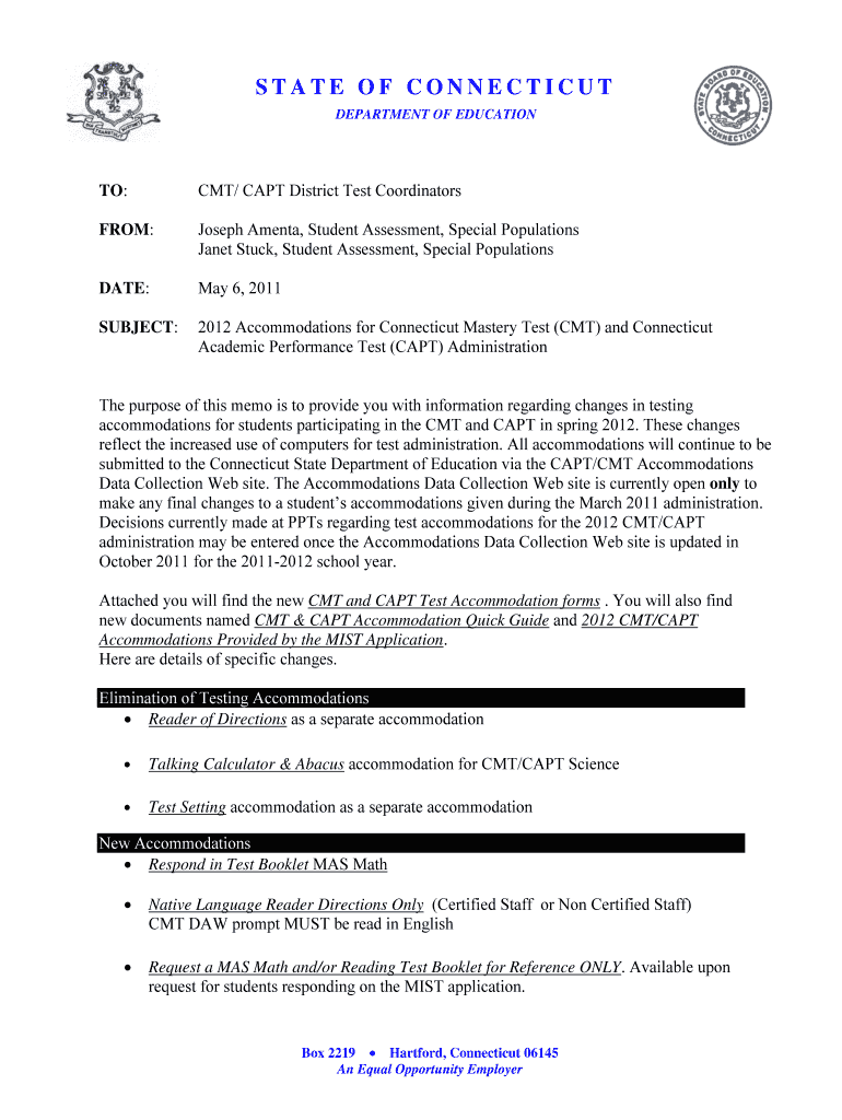 State of connecticut - Connecticut State Department of Education - sde ct Preview on Page 1
