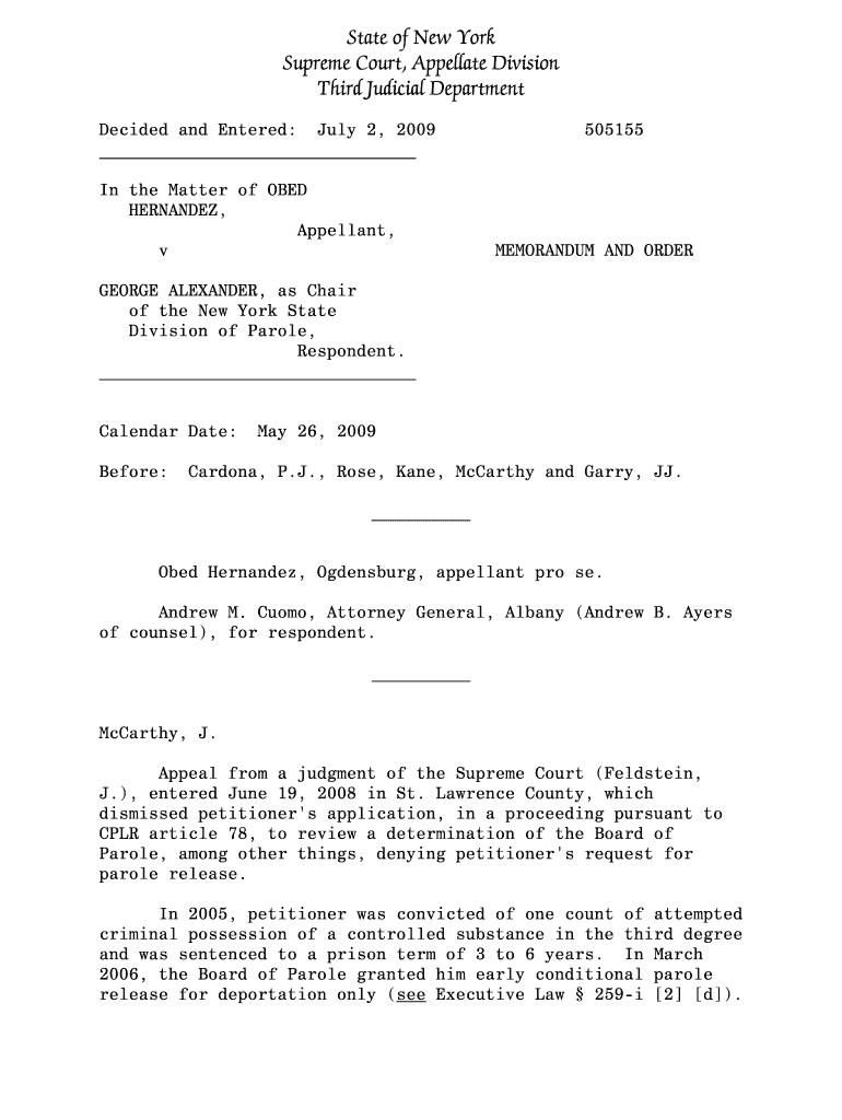 In the Matter of OBED - decisions courts state ny Preview on Page 1
