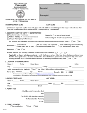 Tennessee Townhouse Building Permit