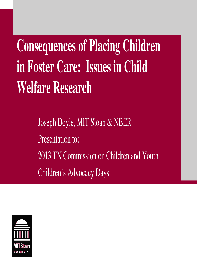 Consequences of Placing Children in Foster Care: Issues - TN - tn Preview on Page 1