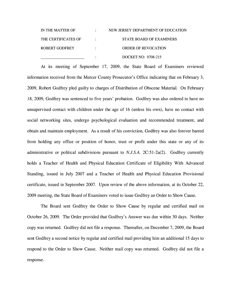 ROBERT GODFREY - state nj Preview on Page 1