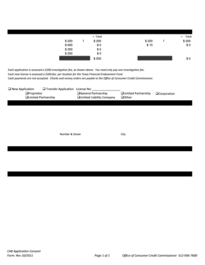 Texas Credit Access Business Consent Form