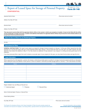 Texas Property Tax Form 50-148