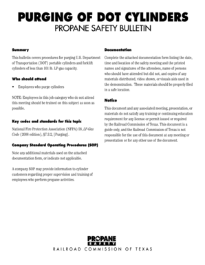 Propane Safety Bulletin