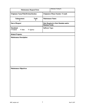Maintenance Request Form Originator Name/Title/Division/Section ... - tceq state tx