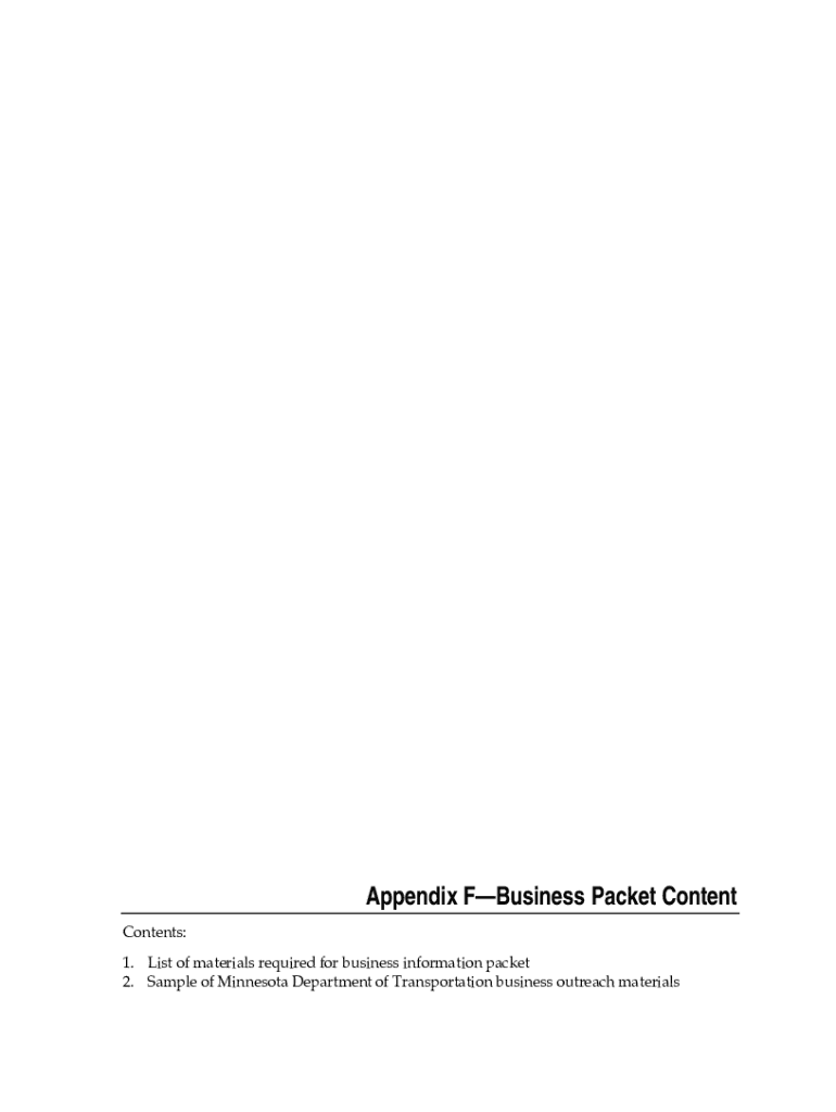 Appendix F - Minnesota Department of Transportation Preview on Page 1
