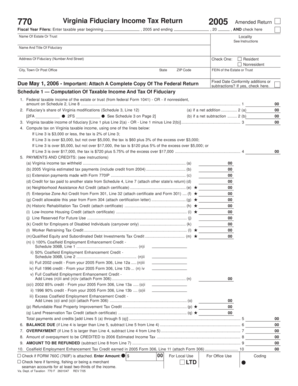 Virginia Fiduciary Income Tax Return 2005