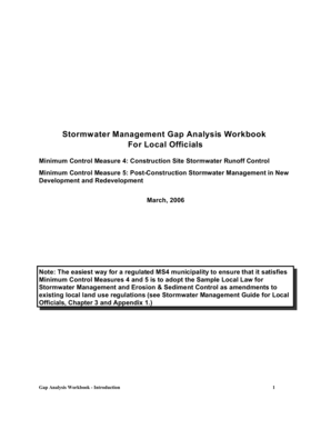 Gap analysis sample - Gap Analysis Workbook - Introduction. Stormwater Management Gap Analysis - ftp dec state ny