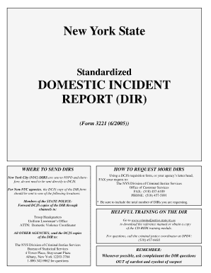fillable online criminaljustice state ny new york state york incident report