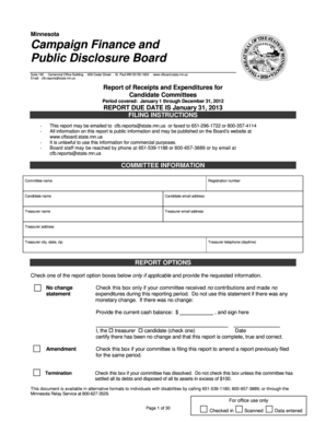 Minnesota Campaign Finance Report