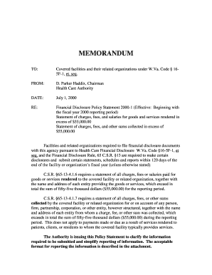 55 Form Policy - West Virginia Health Care Authority