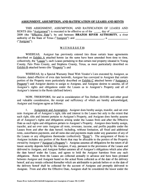 Form for Assignment, Assumption and Ratification of Leases and ... - brazos