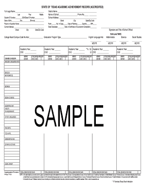 Aar form sample 3